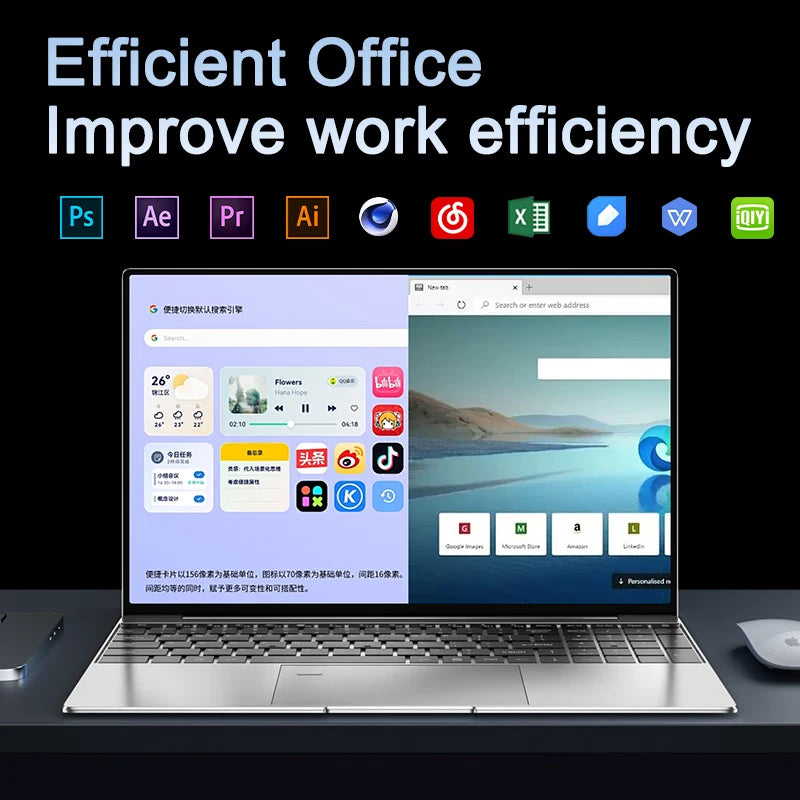 New Ultra Slim Laptop Intel Core i7 8650U 15.6" 32GB RAM 2TB SSD Gaming PC Office Study Computer PC Windows 11 Pro