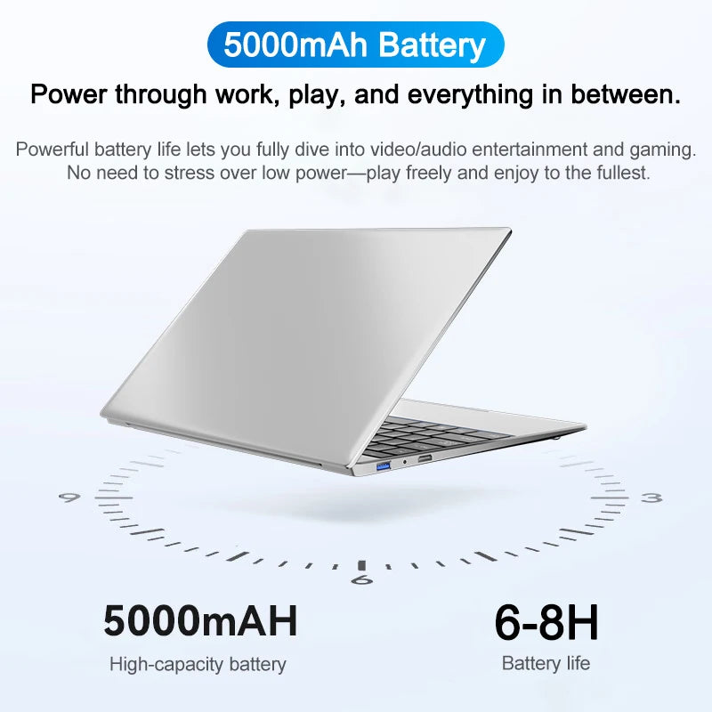 New Ultra Slim Laptop Intel Core i7 8650U 15.6" 32GB RAM 2TB SSD Gaming PC Office Study Computer PC Windows 11 Pro