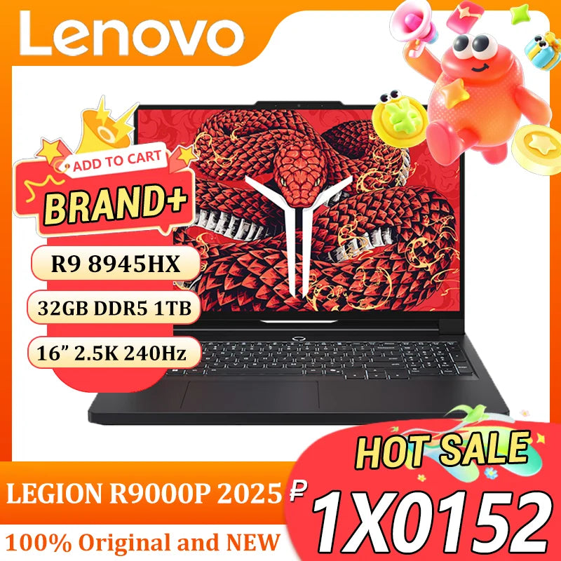 Lenovo LEGION R9000P 2025 R9 8945HX RTX5060/RTX5070 32GB 1TB 16inch 2.5K 240Hz Screen Game