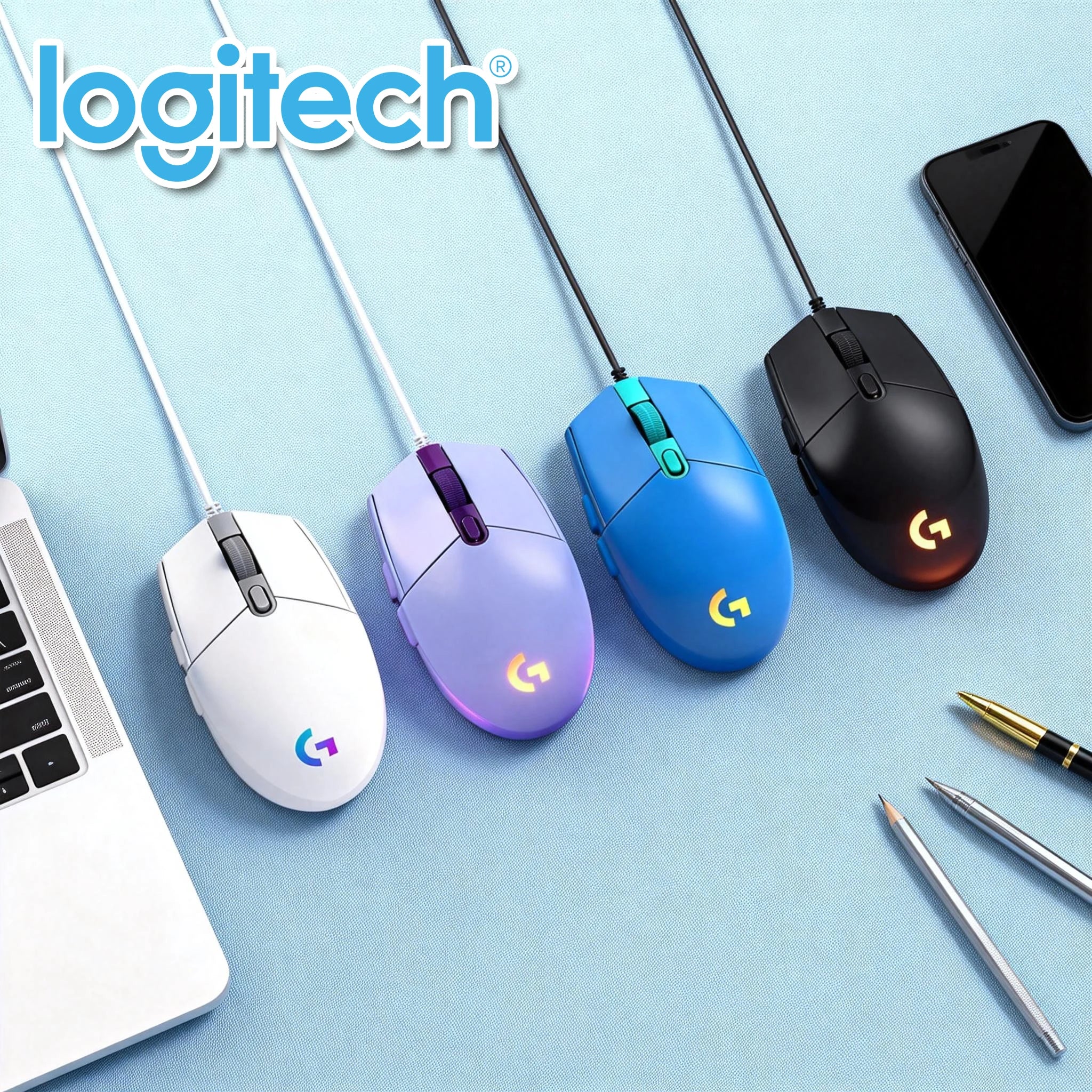 Logitech G102 Gaming Mouse 8000 DPI HERO Sensor 20M Click Durability RGB Lighting for Competitive Esports Daily Play G102  Mouse